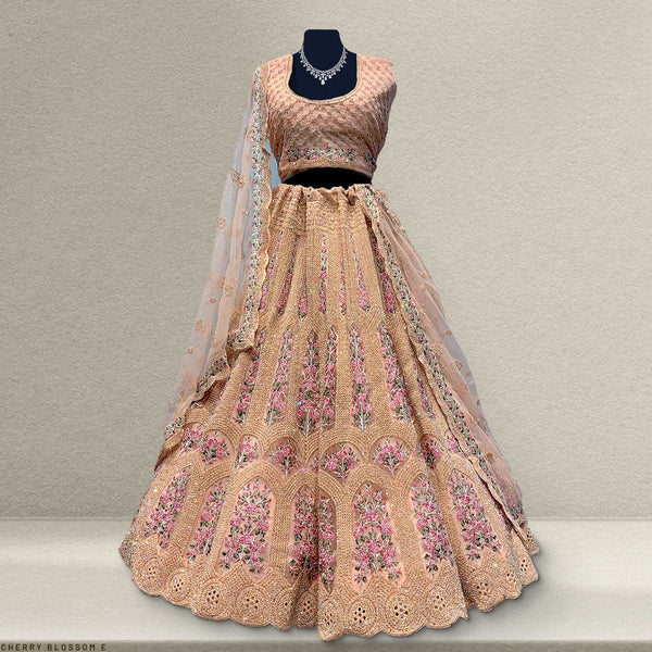 Cherry Blossom E - The Modern Lehenga for Reception for Bride JMS Studio {{ Royal Red Bridal Lehenga}}