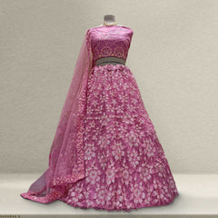 Jodha - Sequins Partywear Pastel Sider Lehenga JMS Studio {{ Royal Red Bridal Lehenga}}