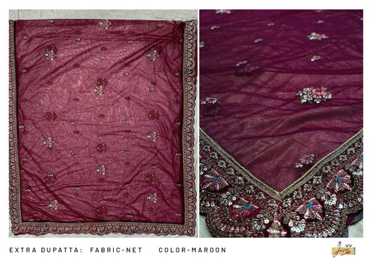 Exquisite Maroon Rajwadi Dupatta: Perfect Festive Complement! JMS Studio {{ Royal Red Bridal Lehenga}}