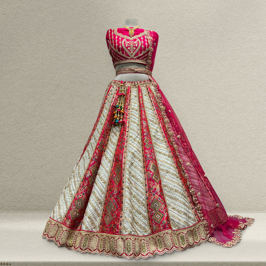 Shringaar: Luxurious Banarasi Silk Lehengas with Intricate Silk Work Blouse JMS Studio {{ Royal Red Bridal Lehenga}}