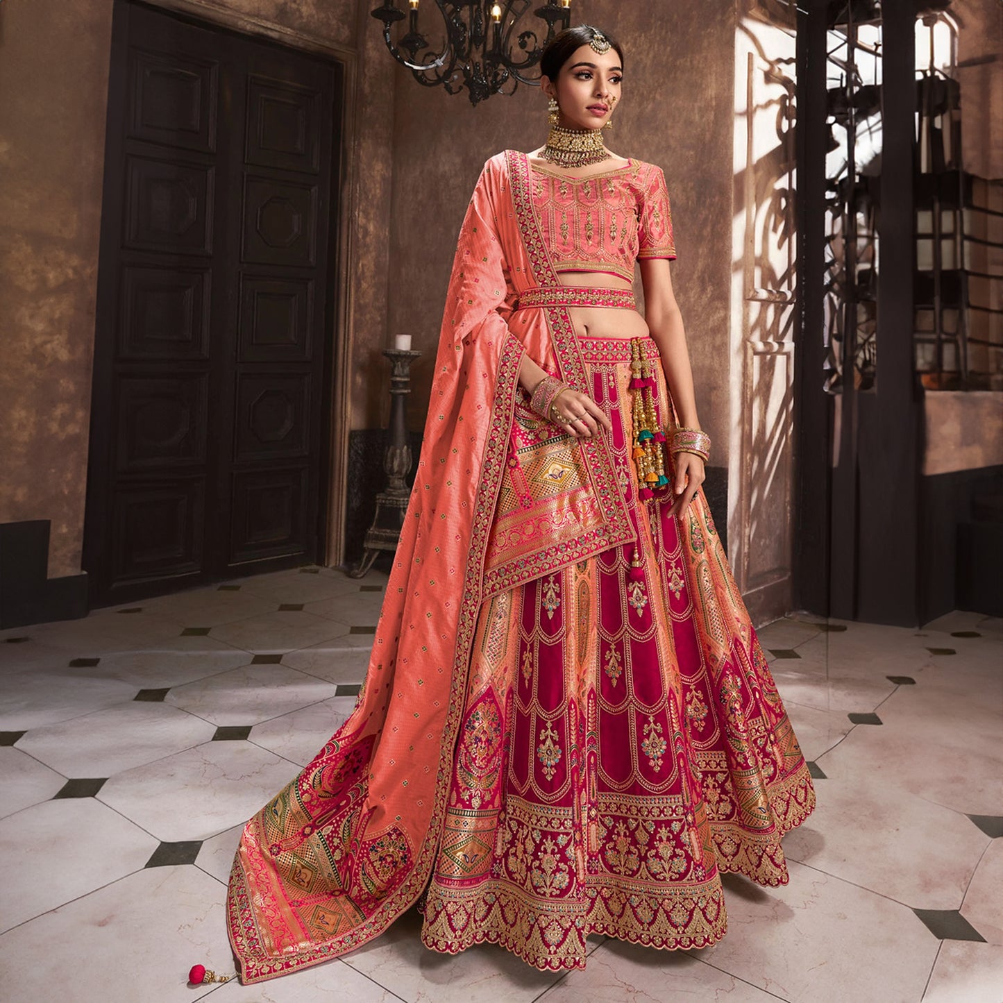 Shringaar: Patola Banarasi Silk Lehengas with Intricate Silk Work Blouse