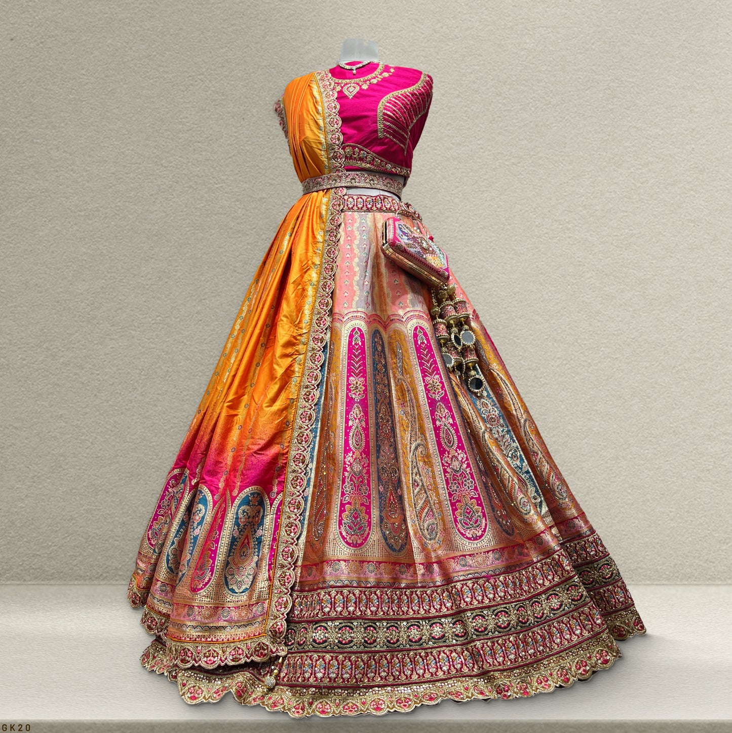 Shringaar: Luxurious Banarasi Silk Lehengas with Intricate Silk Work Blouse