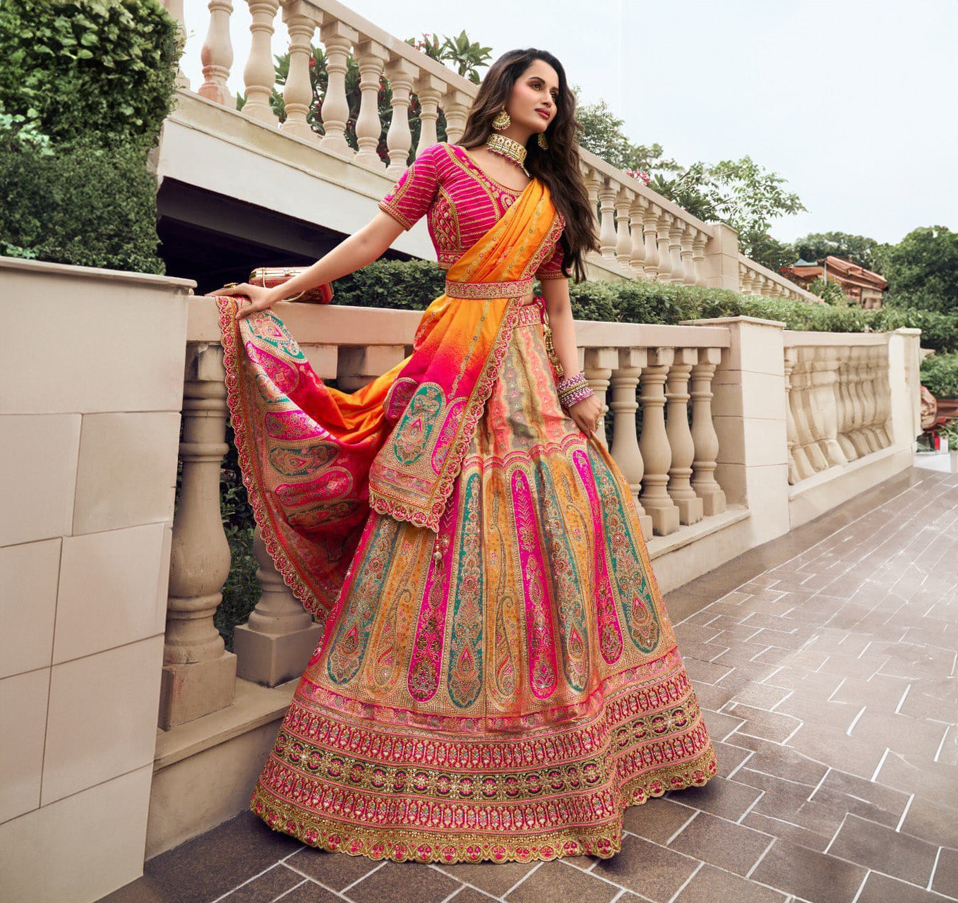 Shringaar: Luxurious Banarasi Silk Lehengas with Intricate Silk Work Blouse