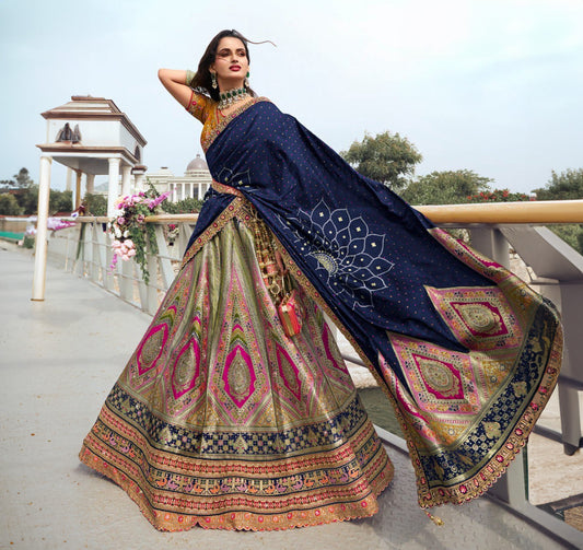 Shringaar: Luxurious Banarasi Silk Lehengas with Intricate Silk Work Blouse