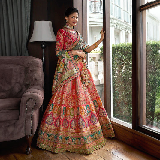 Shringaar: Luxurious Banarasi Silk Lehengas with Intricate Silk Work Blouse