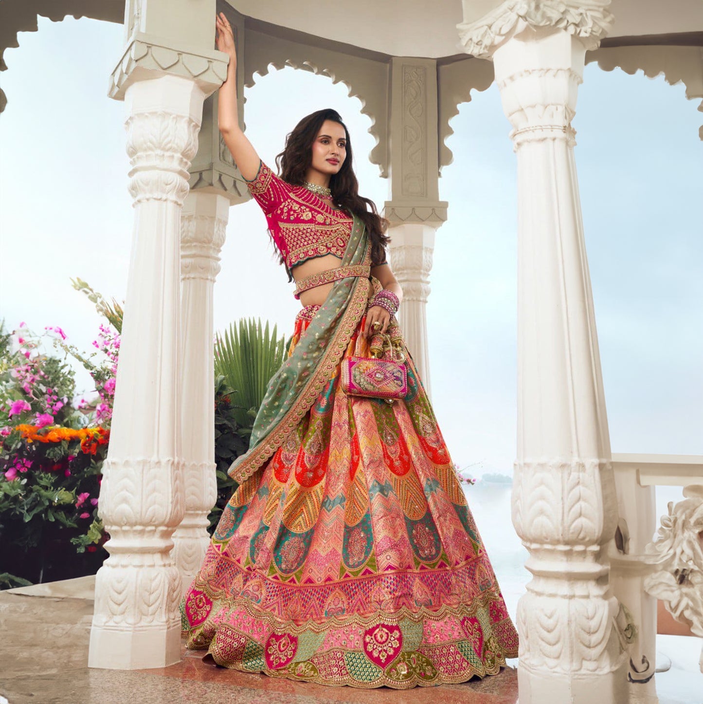 Shringaar: Luxurious Banarasi Silk Lehengas with Intricate Silk Work Blouse