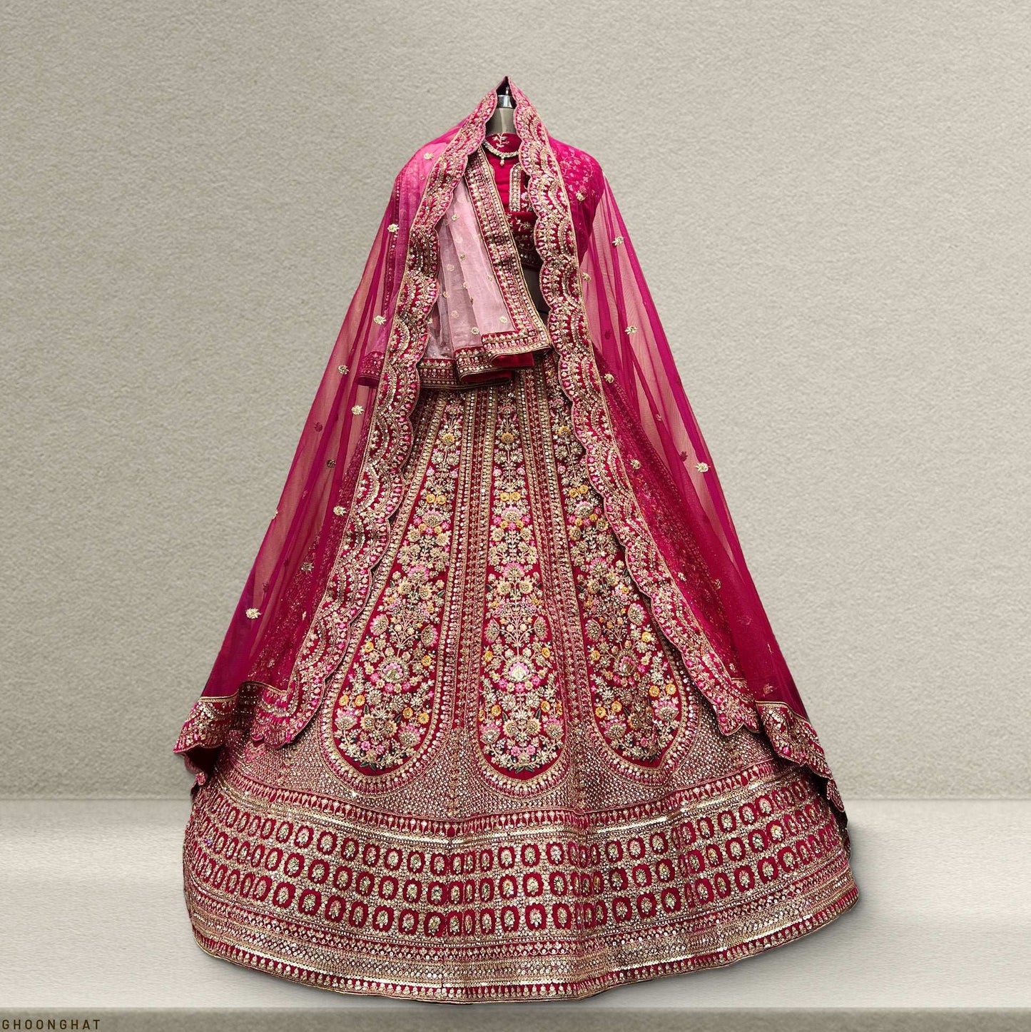 Rajgharana - Double Dupatta Timeless Bridal Lehenga Rani