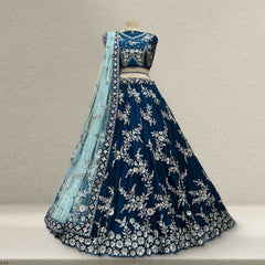 Jazzagals - Rama Color Soft Georgette Designer Lehenga JMS Studio {{ Royal Red Bridal Lehenga}}
