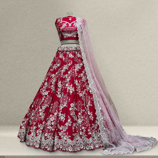 Jazzagals - The Modern Lehenga for Reception for Bride JMS Studio {{ Royal Red Bridal Lehenga}}