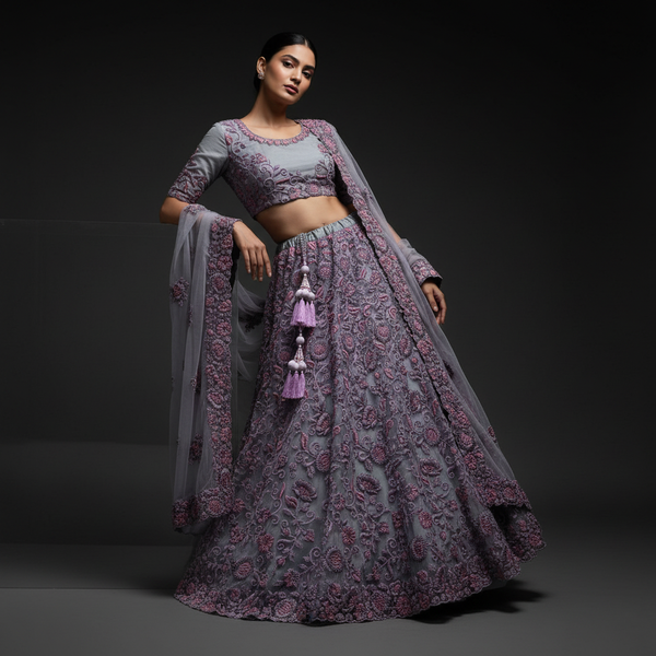 Damsel - Resham Cutdana Handwork Designer Occasion Wear Lehenga
