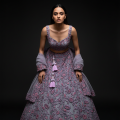 Damsel - Resham Cutdana Handwork Designer Occasion Wear Lehenga
