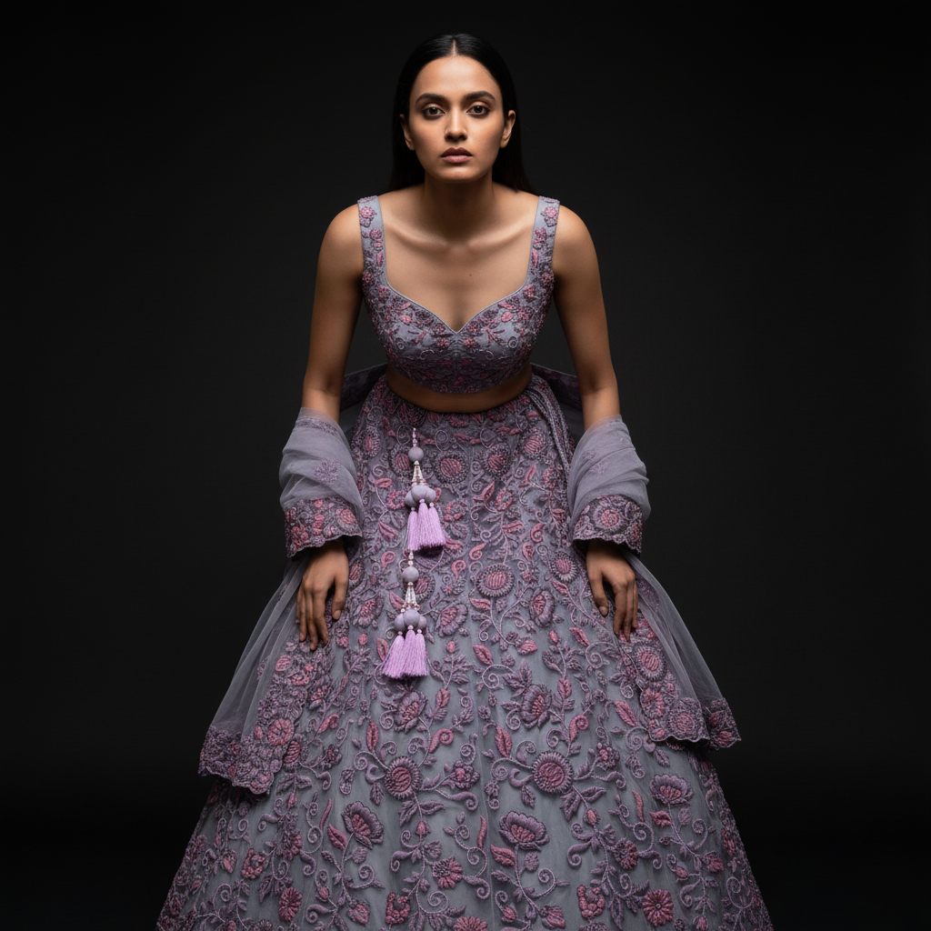 Damsel - Resham Cutdana Handwork Designer Occasion Wear Lehenga