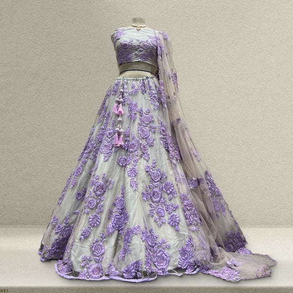 Nikhar - New Partywear Floral Handwork Designer Lehenga JMS Studio {{ Royal Red Bridal Lehenga}}