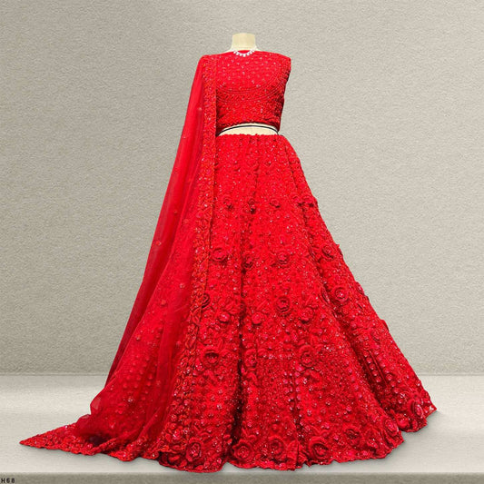 Jazzagals - Designer Replica Monotone Handwork Haute Couture Lehenga