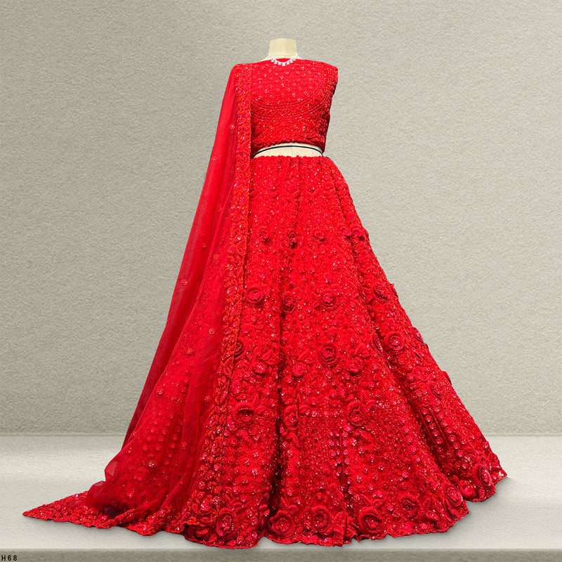 Jazzagals - Designer Replica Monotone Handwork Haute Couture Lehenga