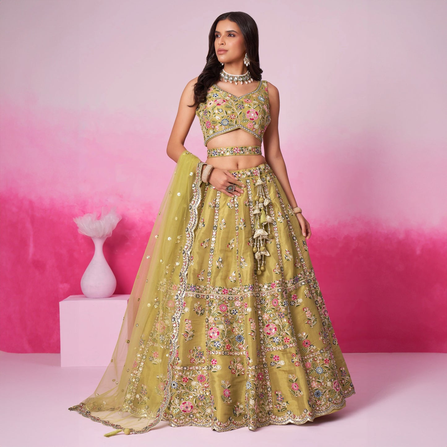 Jazzagals - Tissue Silk Stunning Partywear Lehenga