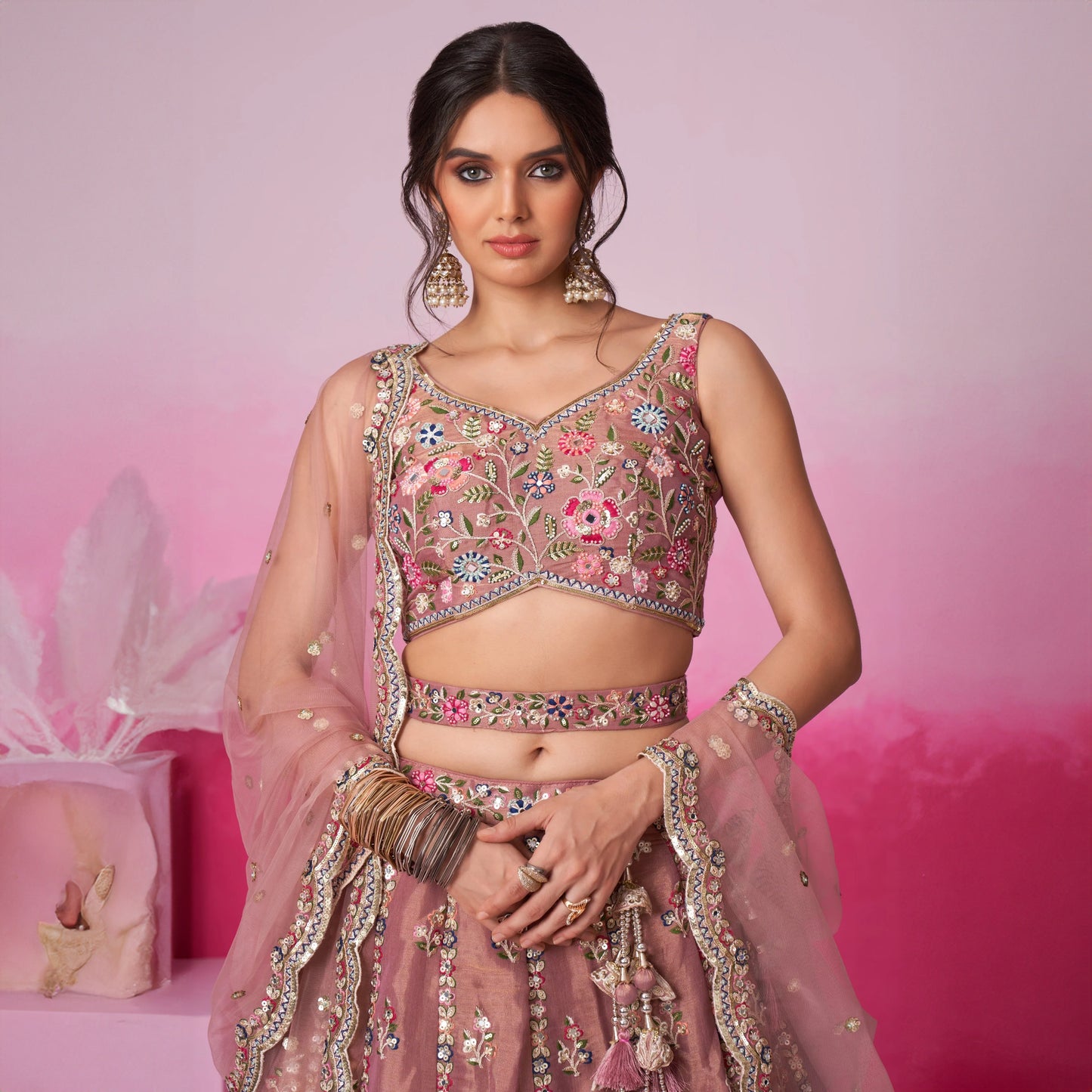 Jazzagals - Tissue Silk Stunning Partywear Lehenga