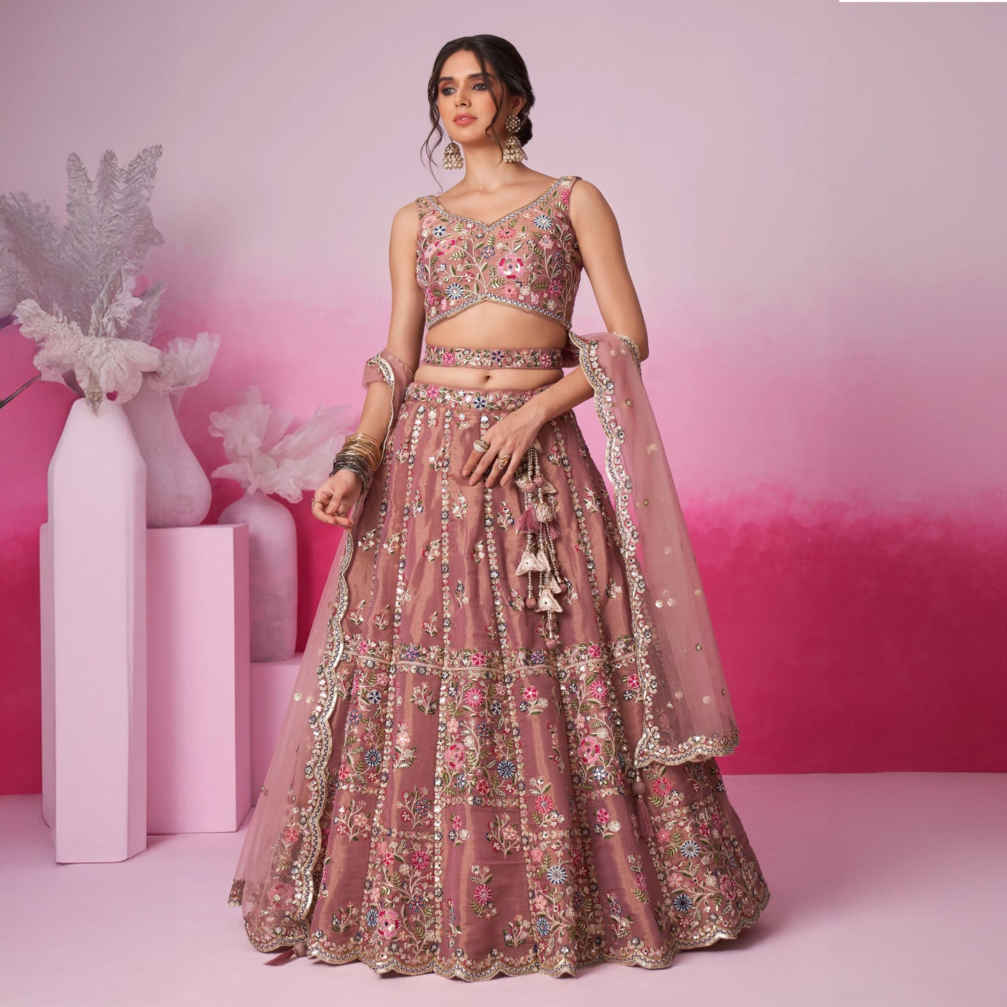 Jazzagals - Tissue Silk Stunning Partywear Lehenga