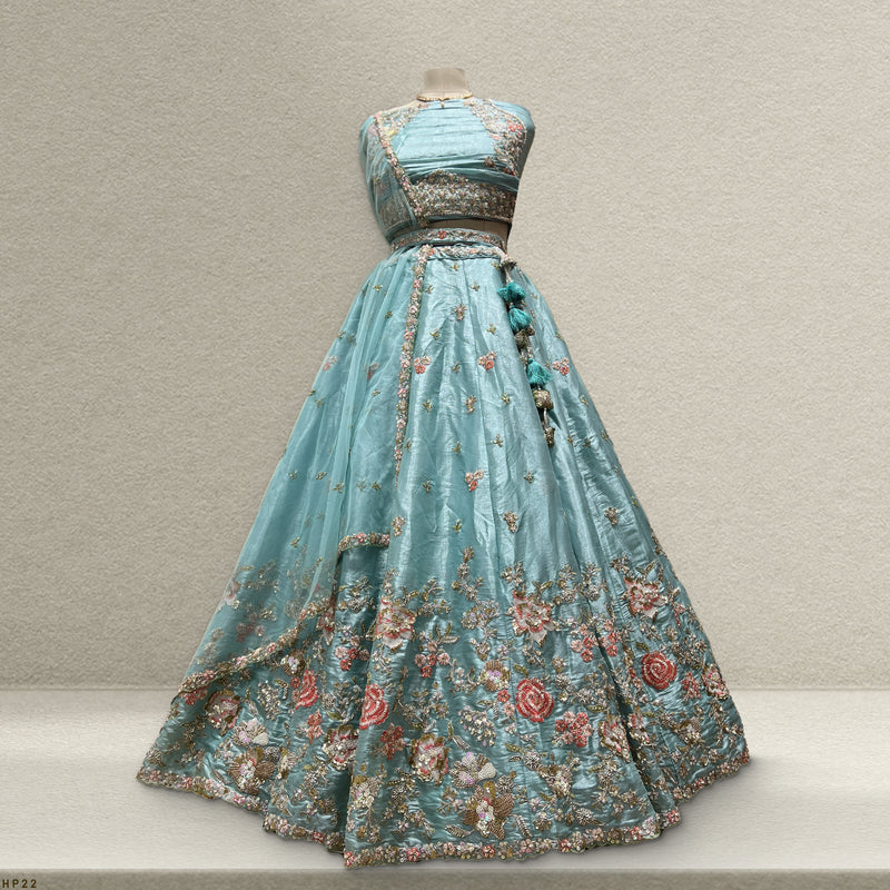 Aisha - Jimmy Choo Handwork Partywear Lehenga JMS Studio {{ Royal Red Bridal Lehenga}}