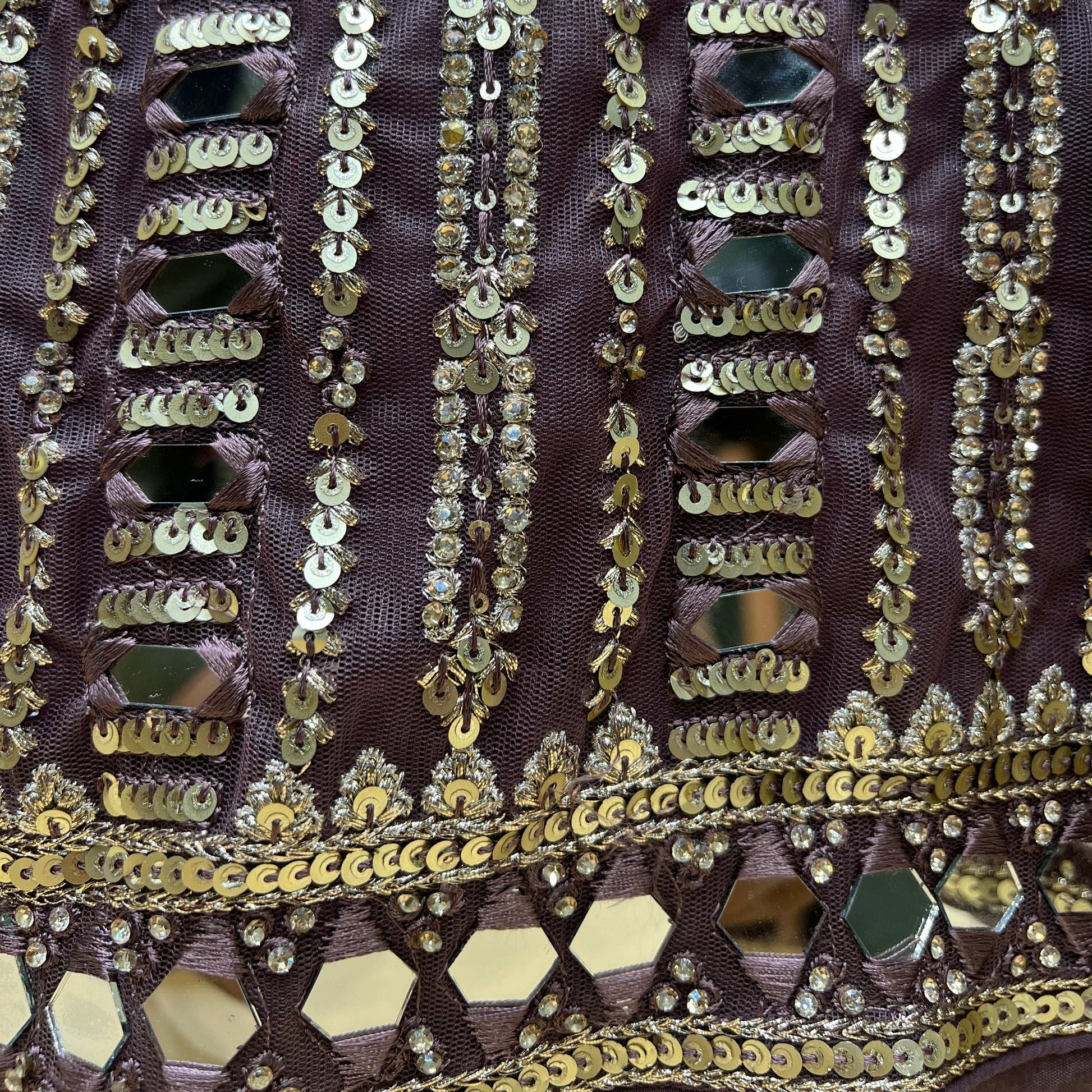 Jazzagals - Mirror Handwork Designer Lehenga for Reception for Bride