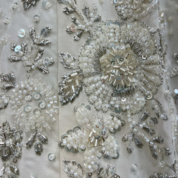 Jazzagals - Designer Replica Pearl White Handwork Couture Lehenga