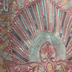 Butterfly - Partywear Soft Pink Sequins Flared Lehenga