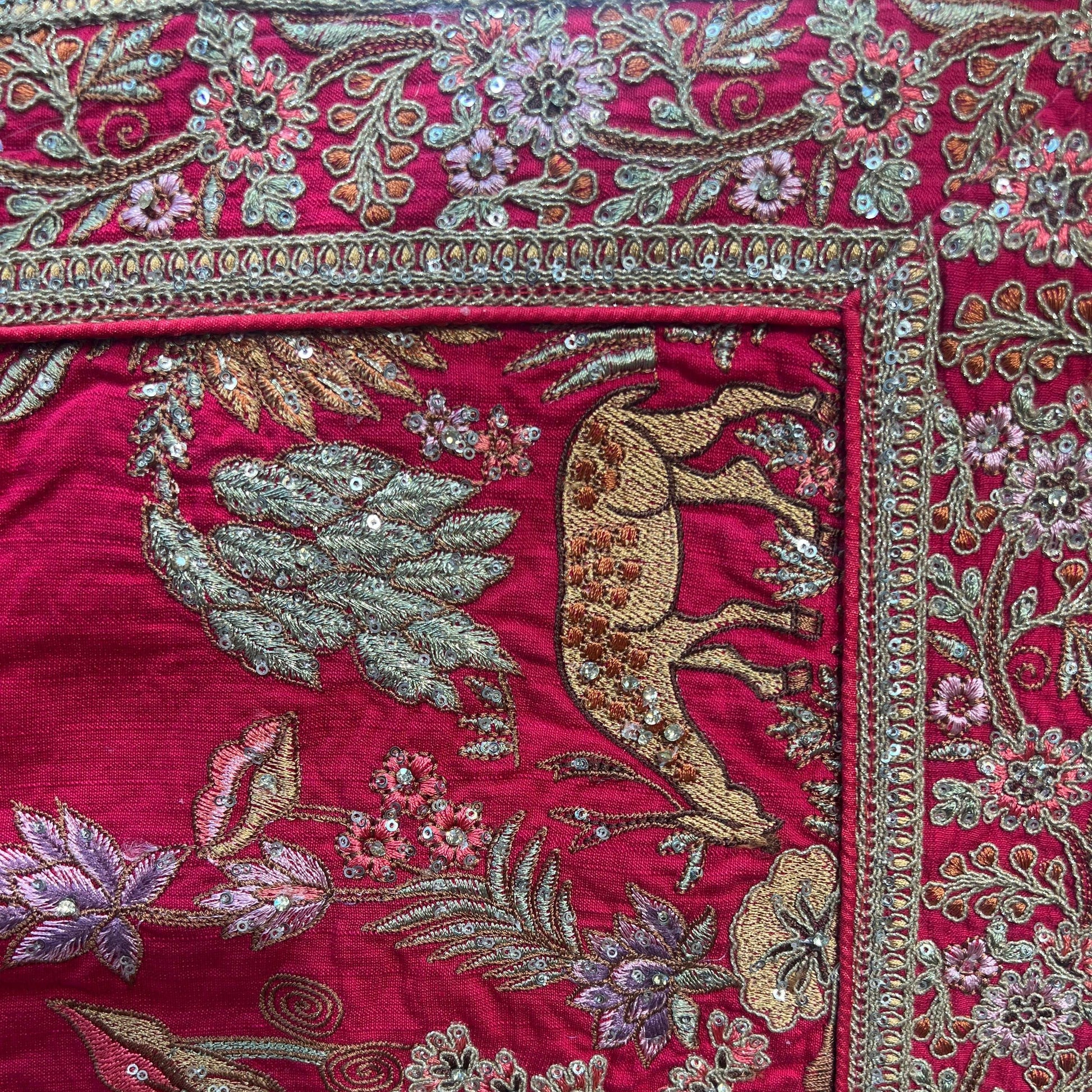 Kundan : Ready-To-Wear Raw Silk Cheery Pink Bridal Lehenga