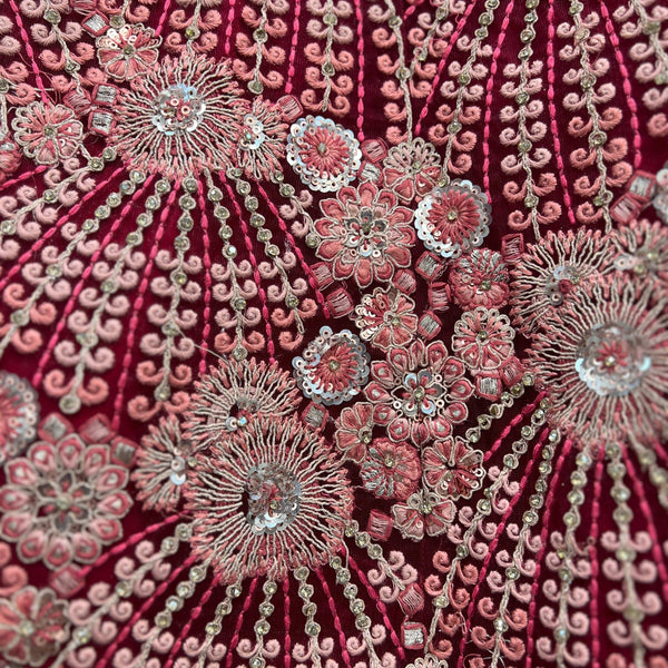 Cherry Blossom - Rani Pink Reception Engagement Lehenga With Designer Blouse