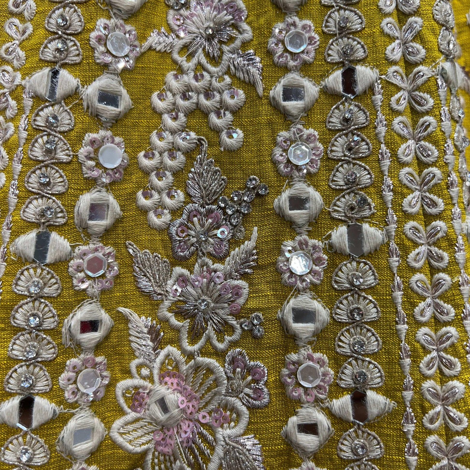 Damsel - Raw Silk Yellow Big Flared Designer Replica Lehenga