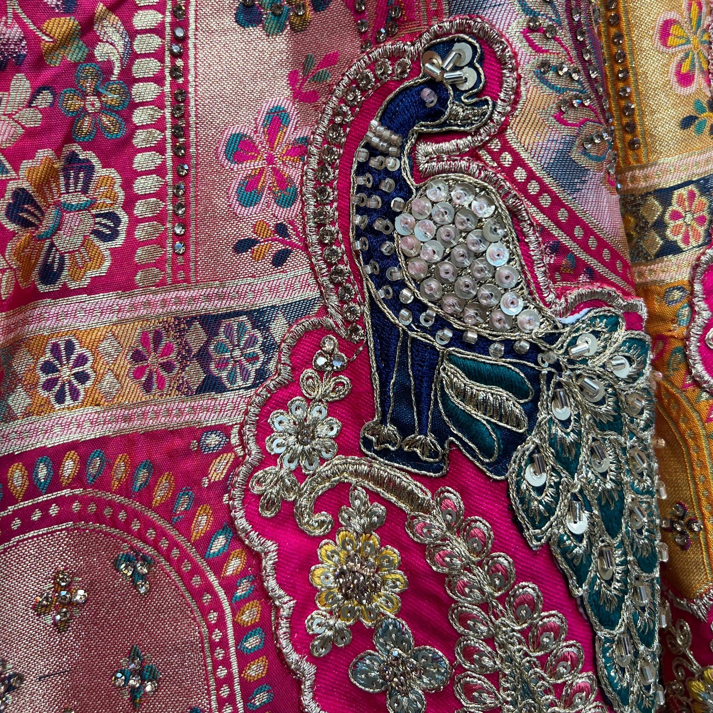 Shringaar: Multicolor Banarasi Lehenga with Heavy Border & Blouse