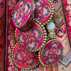 Shringaar: Multicolor Banarasi Lehenga with Heavy Border & Blouse
