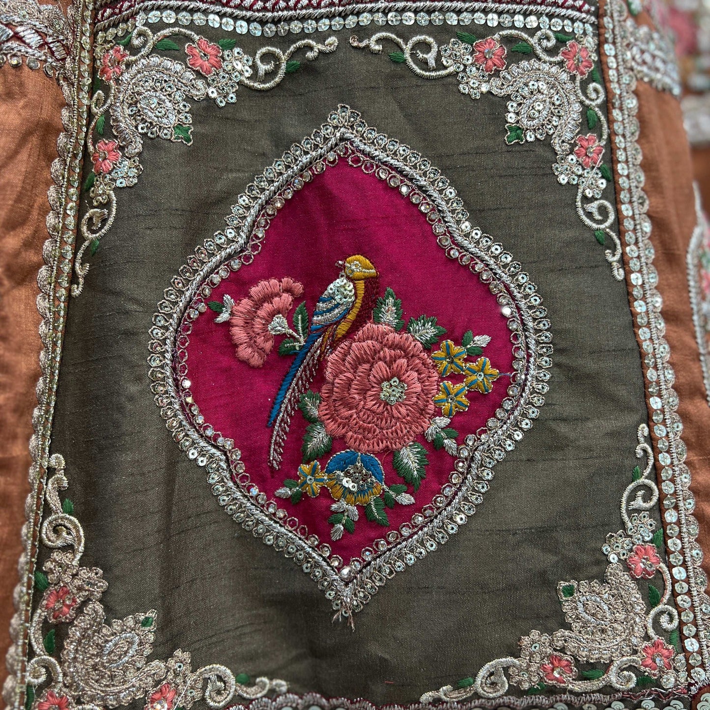 Shringaar: Multicolor Festivewear Banarasi Lehenga with Bandhej Dupatta