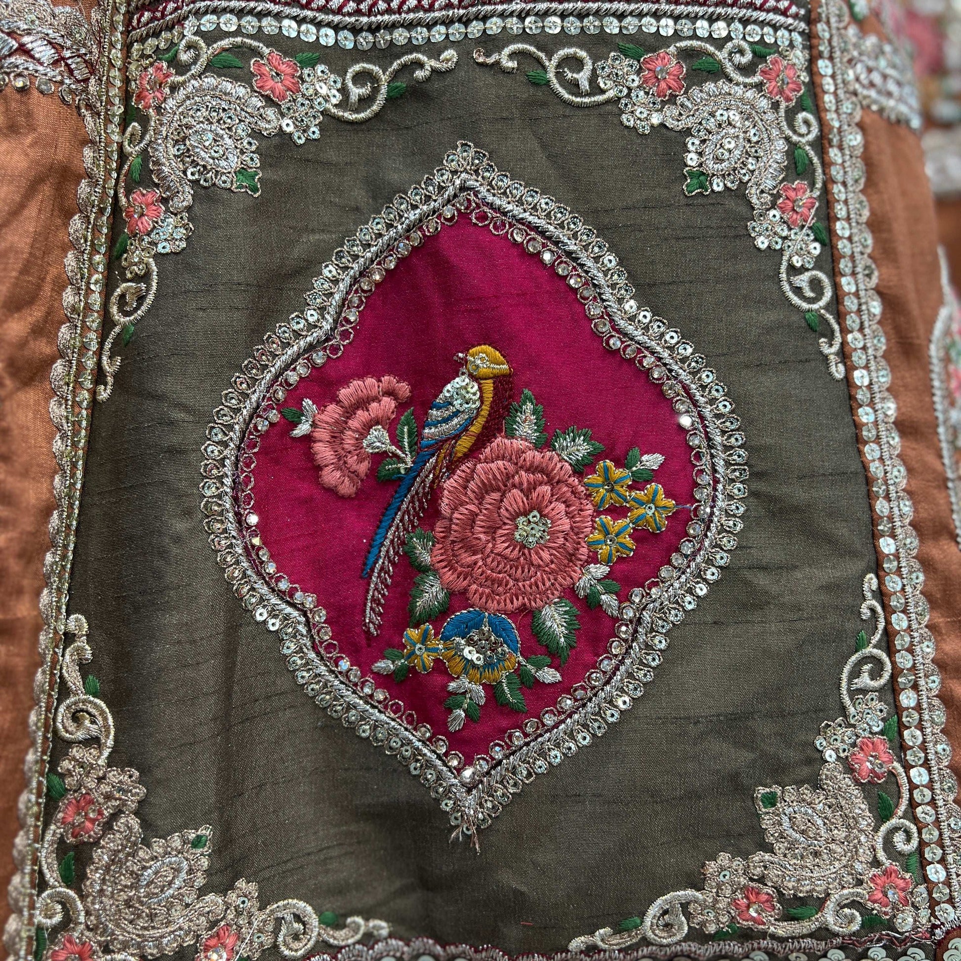 Shringaar: Multicolor Festivewear Banarasi Lehenga with Bandhej Dupatta