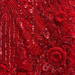 Jazzagals - Ready-To-Wear Designer Monotone Handwork Couture Red Lehenga