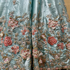 Aisha - Jimmy Choo Handwork Partywear Lehenga JMS Studio {{ Royal Red Bridal Lehenga}}