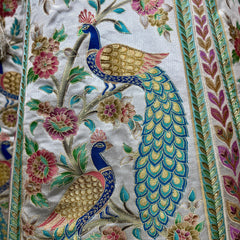 Vantara - Multicolor Premium Silk Position Print Banarasi Lehenga - JMS Studio