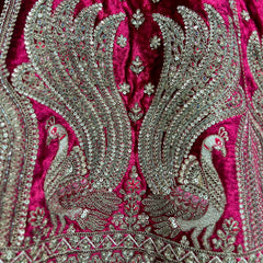 Amrapali - The Royal Chiku Maroon Multicolor Rajwadi Bridal Lehenga - JMS Studio