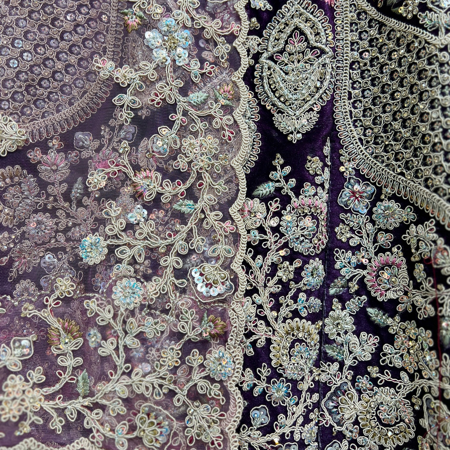 Rosé - Wedding Trousseau in Pastel Hues Ombre Lavender Lehenga