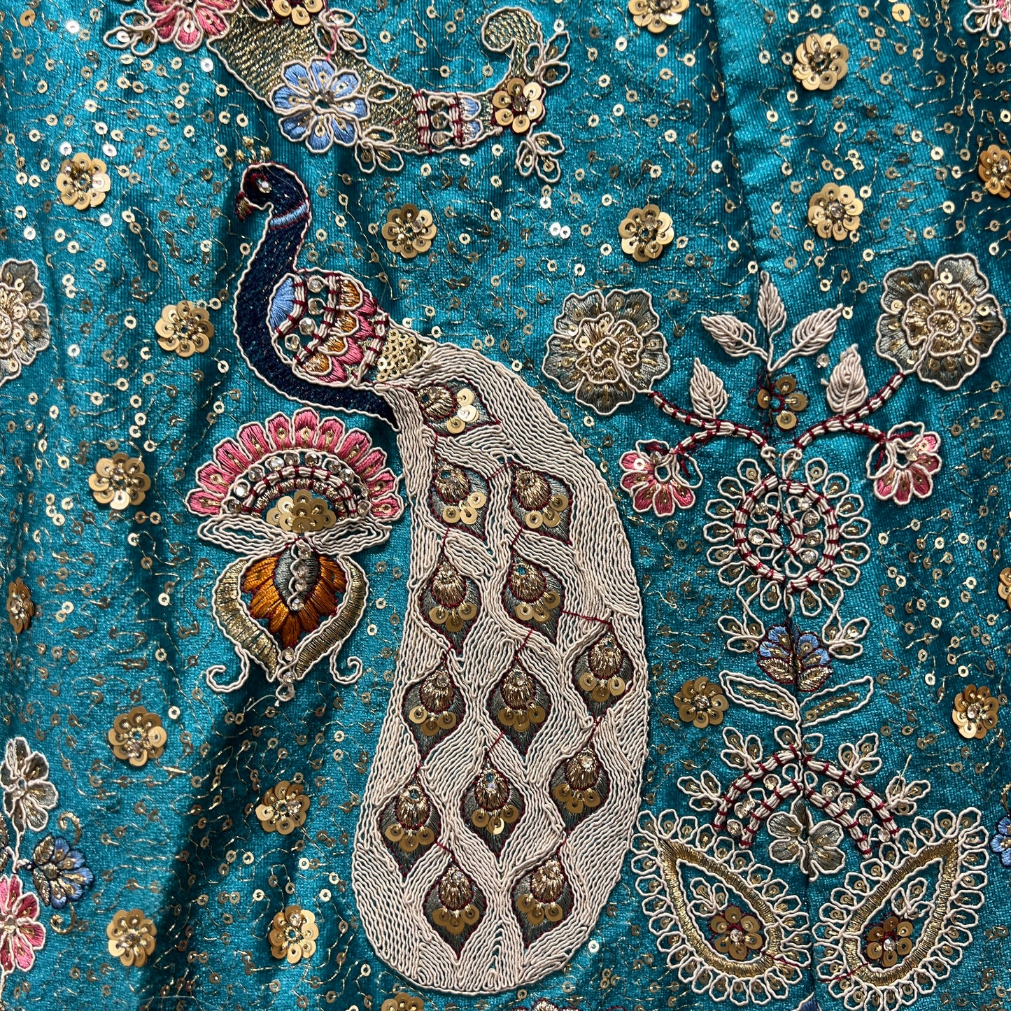 Rosé - Wedding Trousseau in Pastel Hues Ombre Blue Lehenga