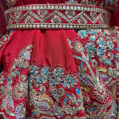 Sangria : Double Dupatta Royal Red Bridal Lehenga - JMS Studio