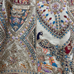 Rosé - Wedding Trousseau in Pastel Hues Double Dupatta Silk Bridal Lehenga - JMS Studio