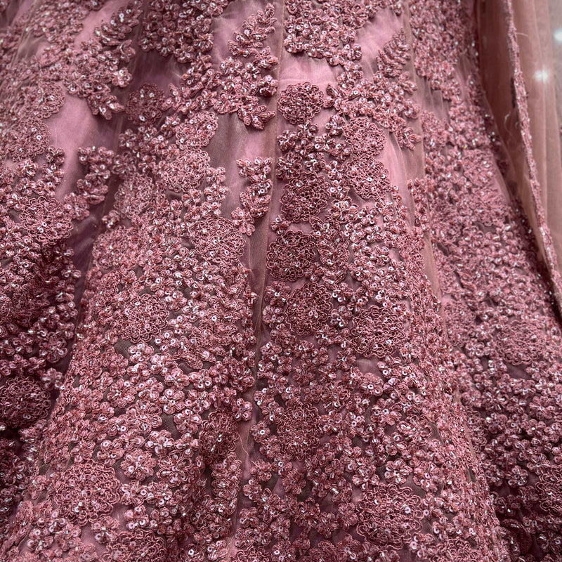 Nikhar - New Partywear Pink Handwork Designer Lehenga JMS Studio {{ Royal Red Bridal Lehenga}}