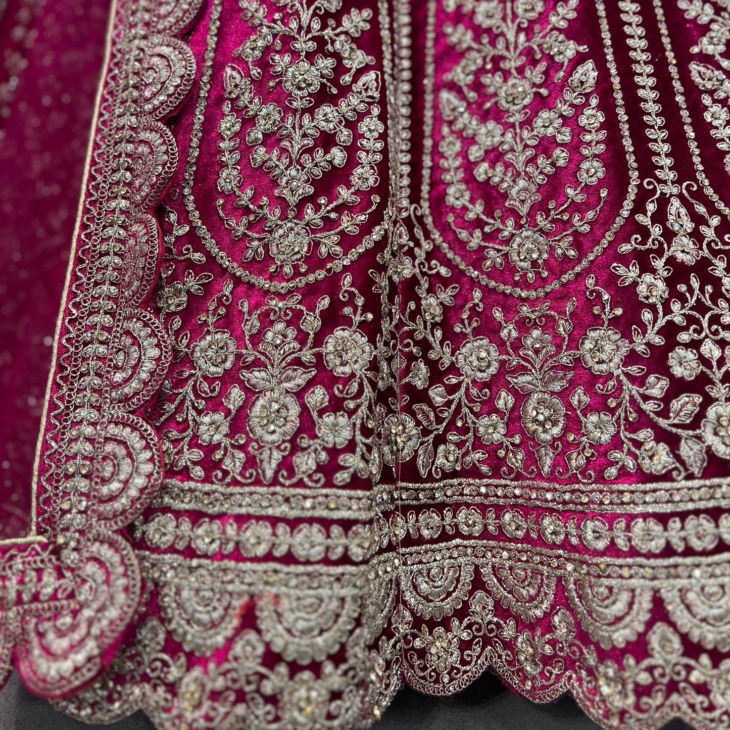 Pagfera - Gorgeous Swarovski Rani Pink Cocktail Lehenga