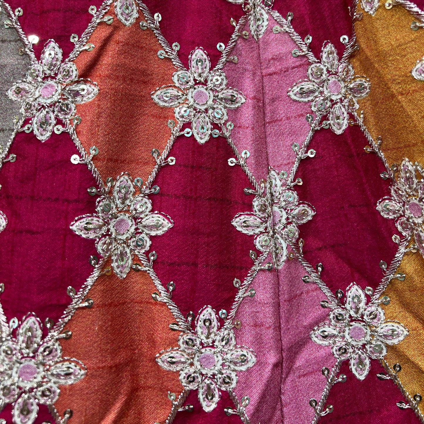 Shringaar: Multicolor Banarasi Silk Lehenga with Intricate Silk Work Blouse