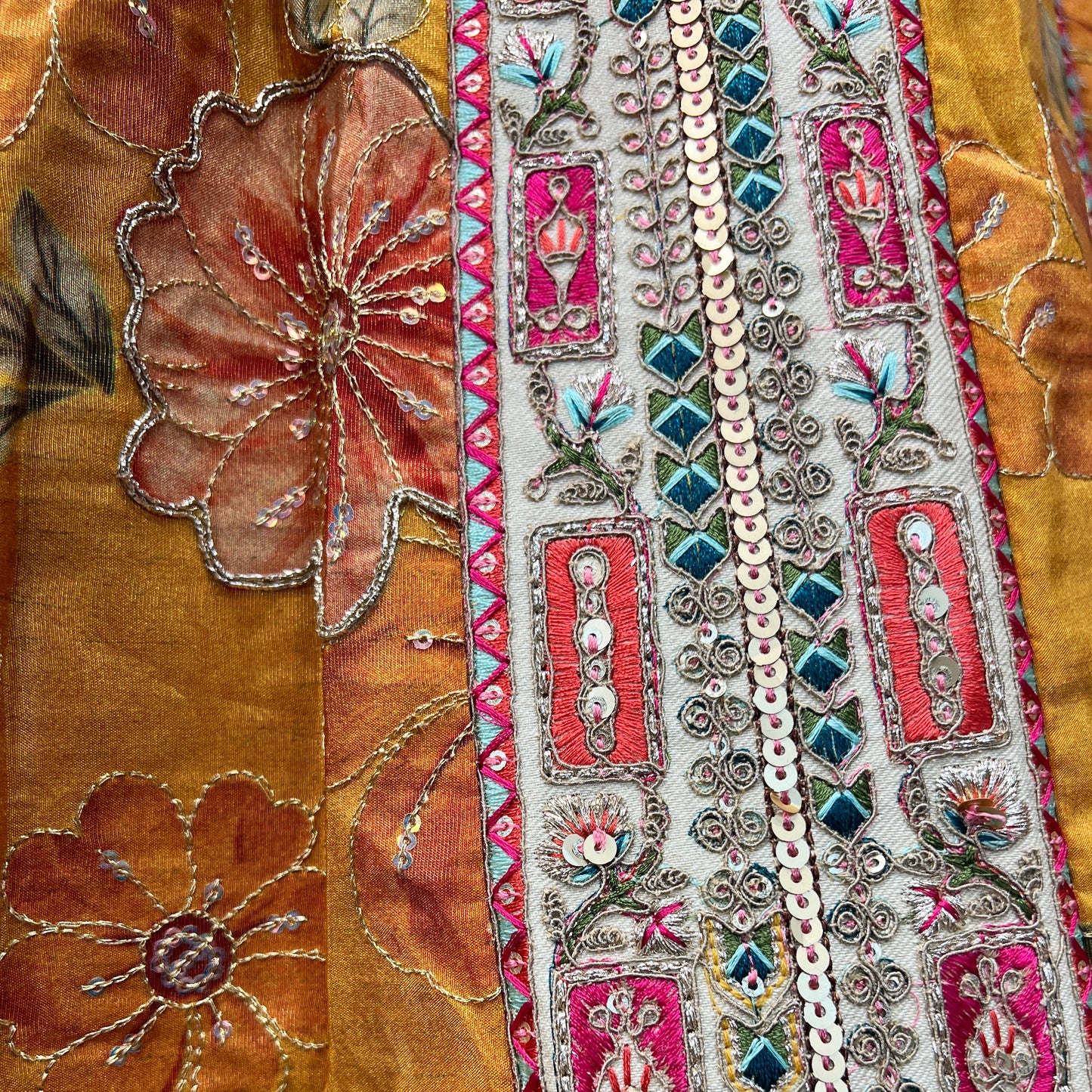 Shringaar: Multicolor Banarasi Silk Lehenga with Intricate Silk Work Blouse