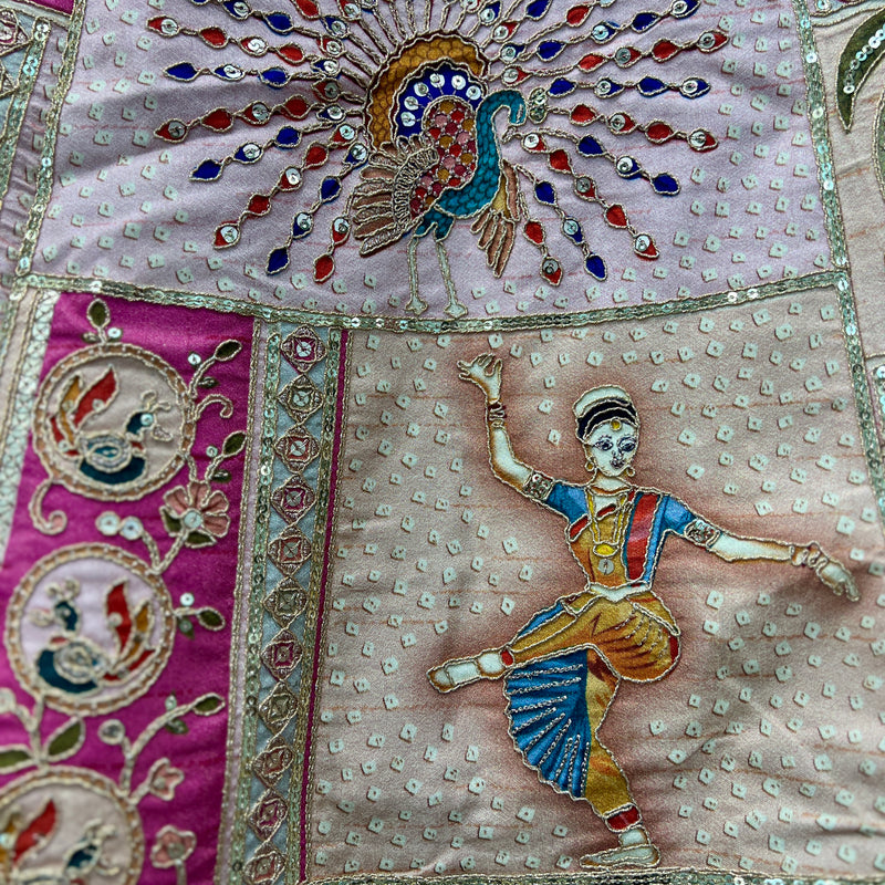 Shringaar: Multicolor Banarasi Silk Lehenga with Intricate Silk Work Blouse - JMS Studio