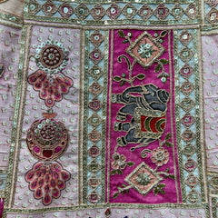 Shringaar: Multicolor Banarasi Silk Lehenga with Intricate Silk Work Blouse - JMS Studio