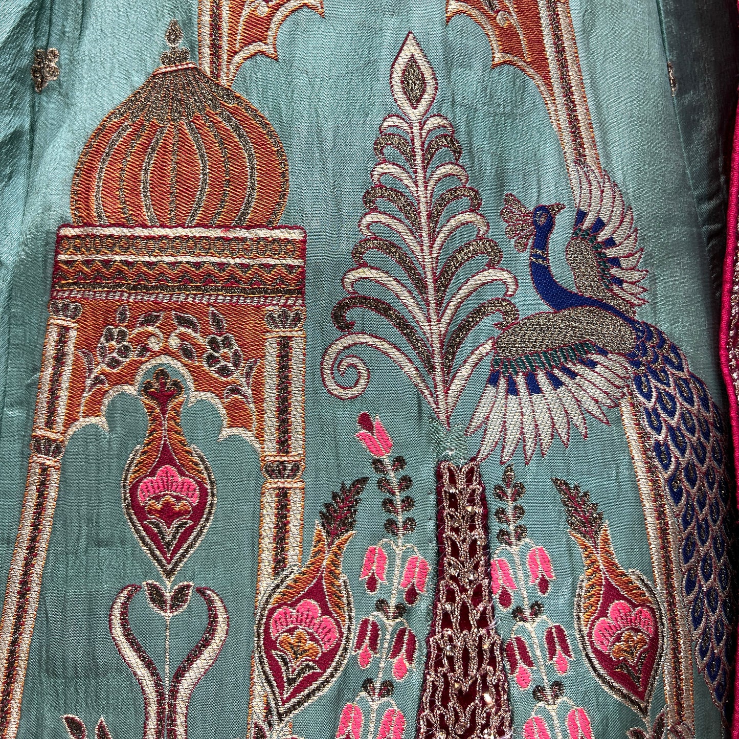 Shringaar: Multicolor Festivewear Banarasi Lehenga with Silk Dupatta