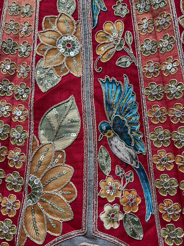 Shringaar: Multicolor Banarasi Silk Lehenga with Intricate Silk Work Blouse - JMS Studio