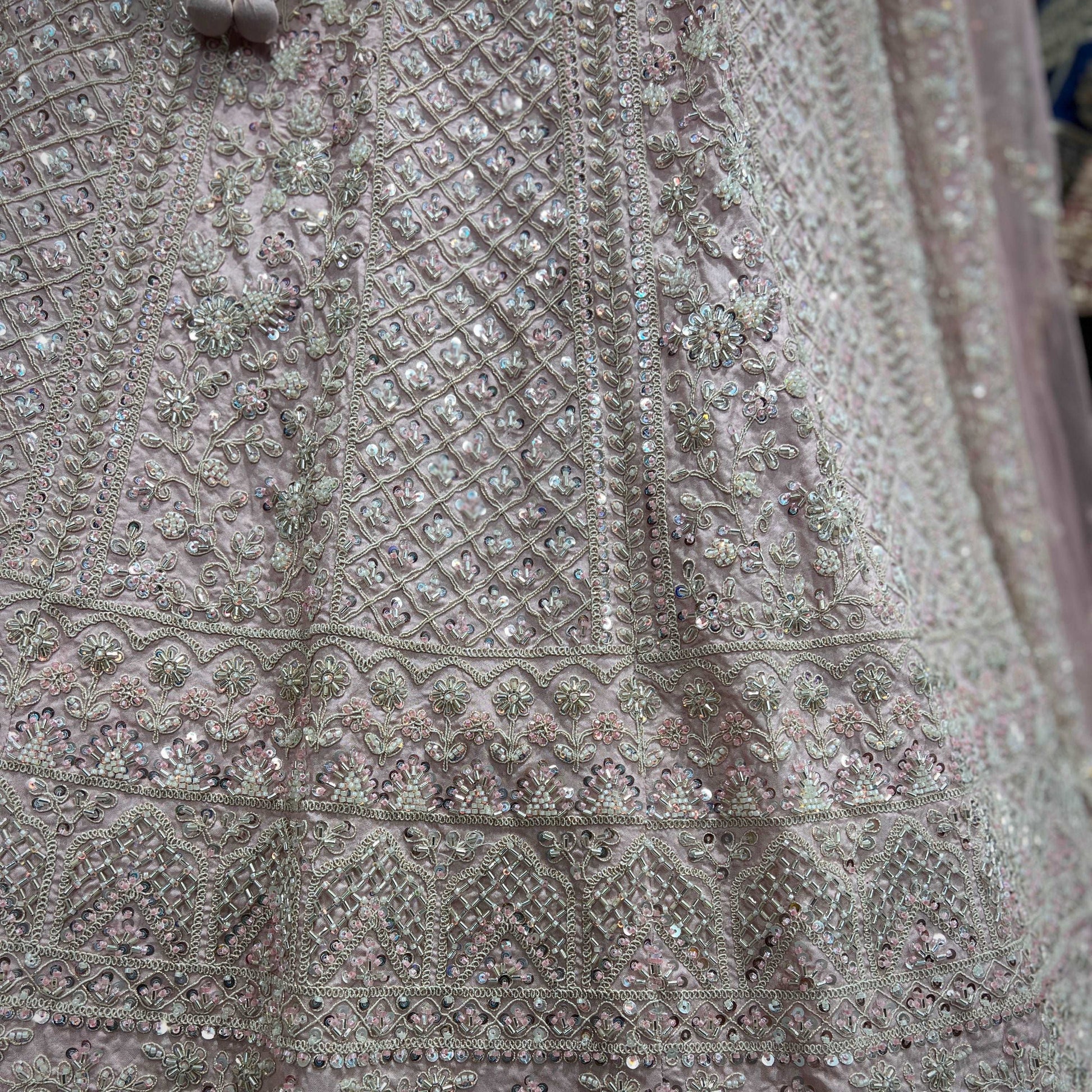 Jazzagals - Beads & Pearls Handwork Soft Pink Color Lehenga